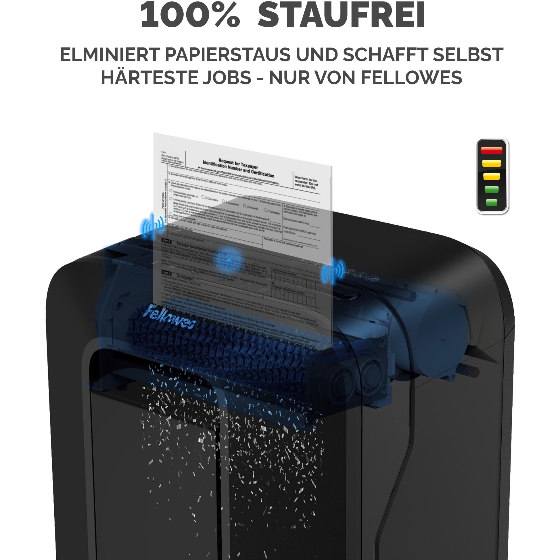 Shredder Fellowes Powershred LX201 Aktenvernichter MicroCut 12 Blatt 2x12mm P-5 Schwarz - Figura 4