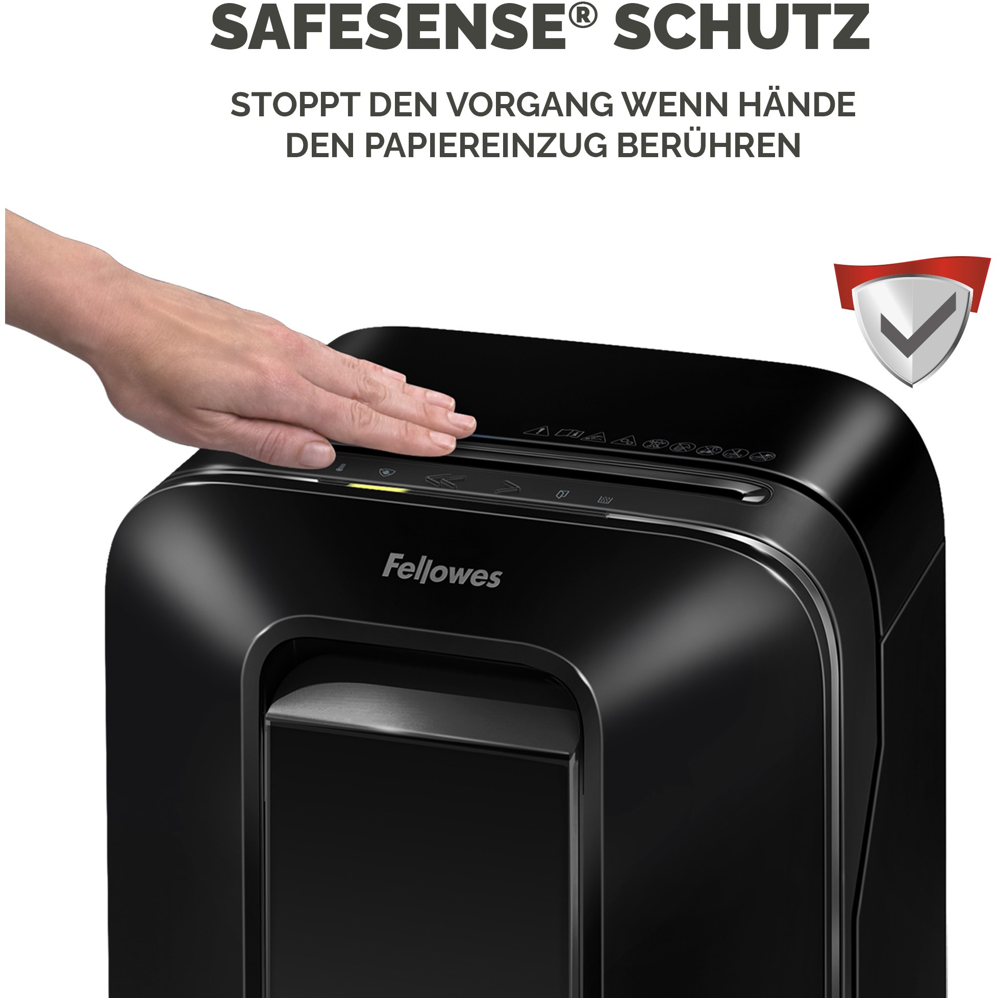Shredder Fellowes Powershred LX201 Aktenvernichter MicroCut 12 Blatt 2x12mm P-5 Schwarz - Figura 5