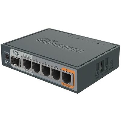 MikroTik RB760iGS hEX S Router Gigabit me 5x LAN, 1x SFP, USB dhe Passive PoE-Out - Figura 2
