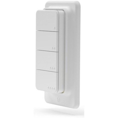 Telekomandë smart 4‑kanalëshe me 16 veprime Shelly Blu RC Button 4 - Bardhë