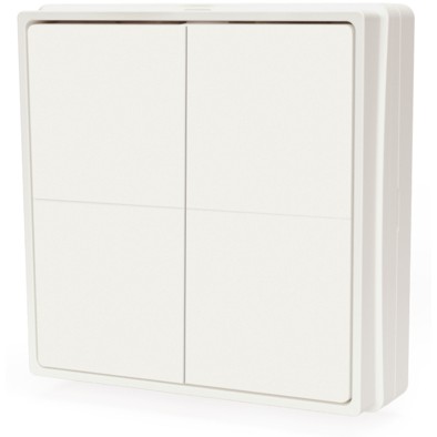 Ndërprerës smart 4-kanalësh me 16 veprime Shelly Blu Wall Switch 4 - Bardhë