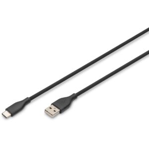 Kabllo USB Digitus USB-A > USB-C 2.0 (ST-ST) 1m Ladekabel Silikon 60W Zi