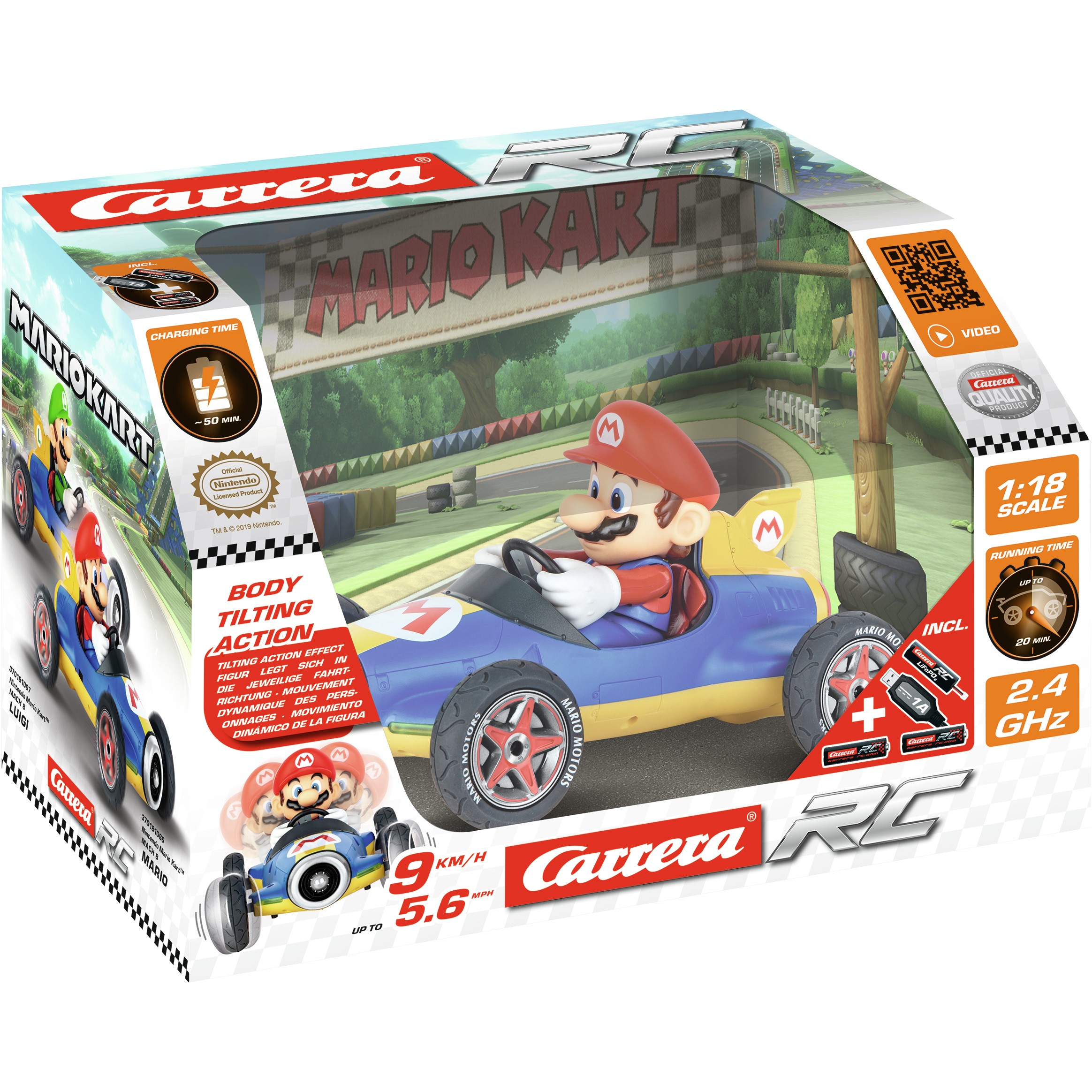 Lodra Carrera - Racer - 2.4GHz Mario Kart(TM) Mach 8. Mario