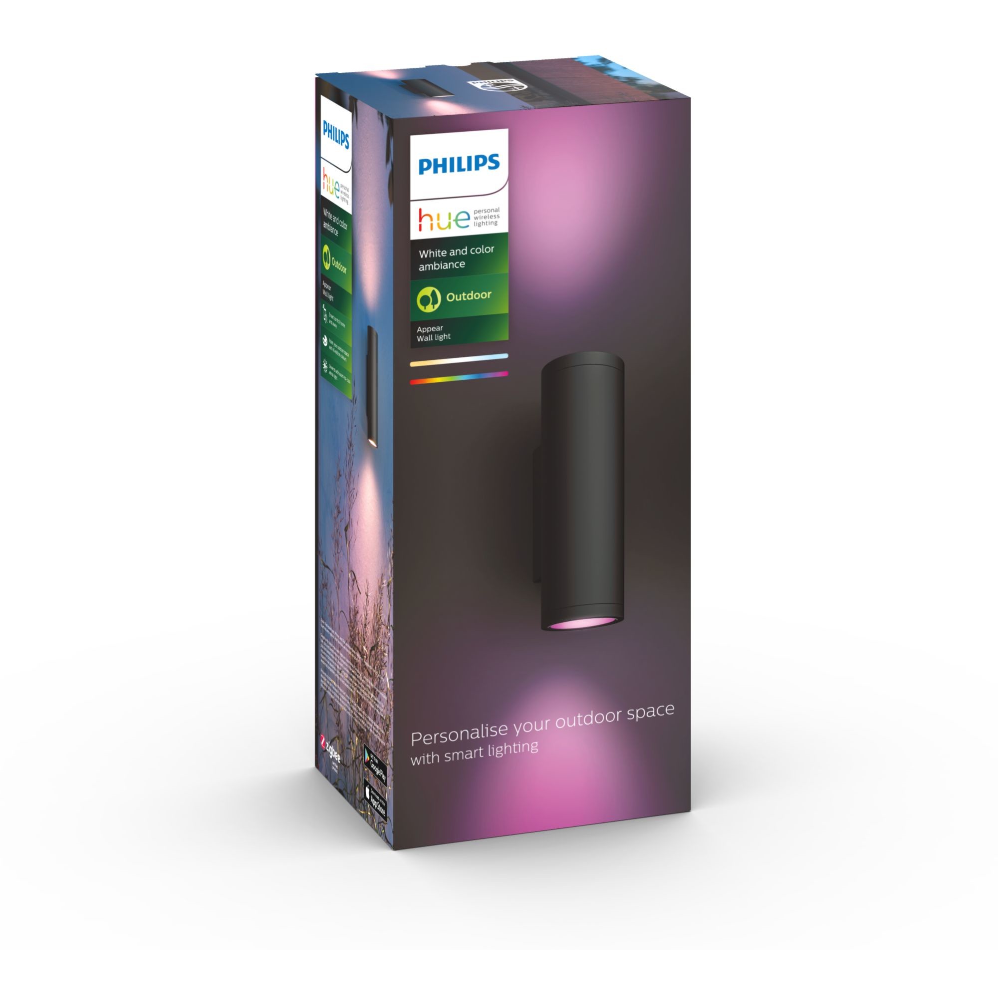Llambë murale e rrumbullakët Philips Hue White & Color Ambiance Appear – Zezë - Figura 4