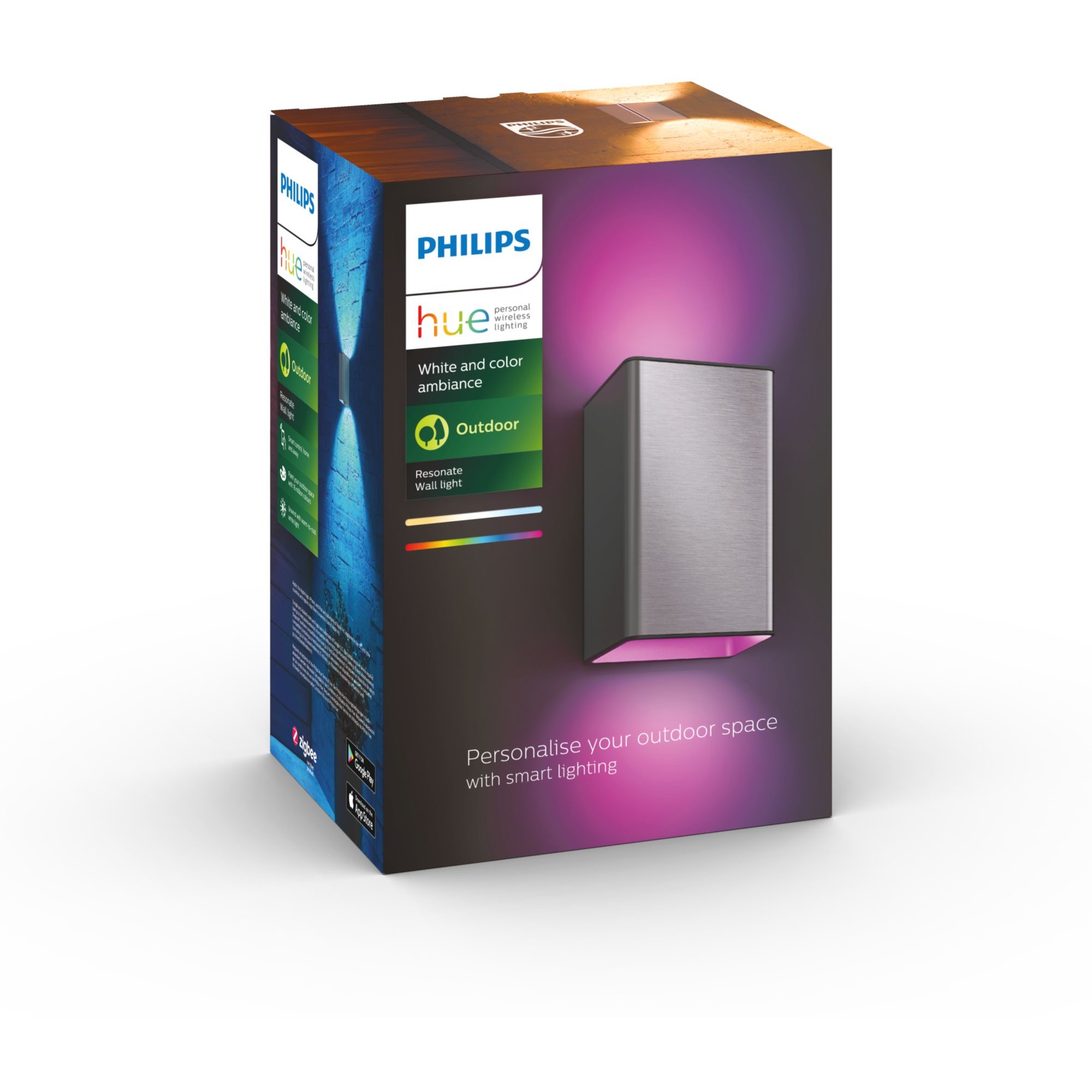 Llambë murale Philips Hue White & Color Ambiance Resonate – Argjendi - Figura 5