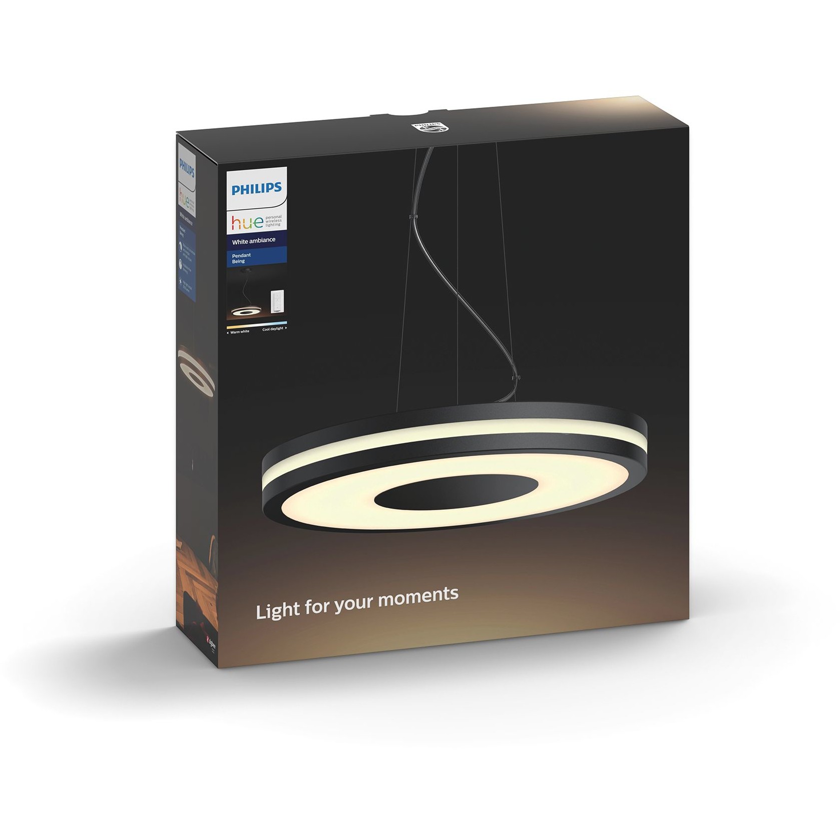 Llambë varëse Philips Hue White Ambiance Being – Zezë - Figura 5