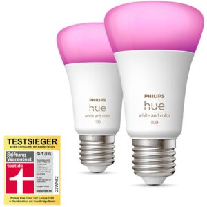 Philips Hue StiWa White&Col. Amb. E27 Doppelpack 2x800lm 75W.