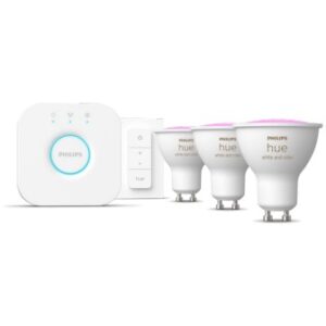 Philips Hue White & Col. Amb. GU10 Dreierp. Starterset inkl DS.
