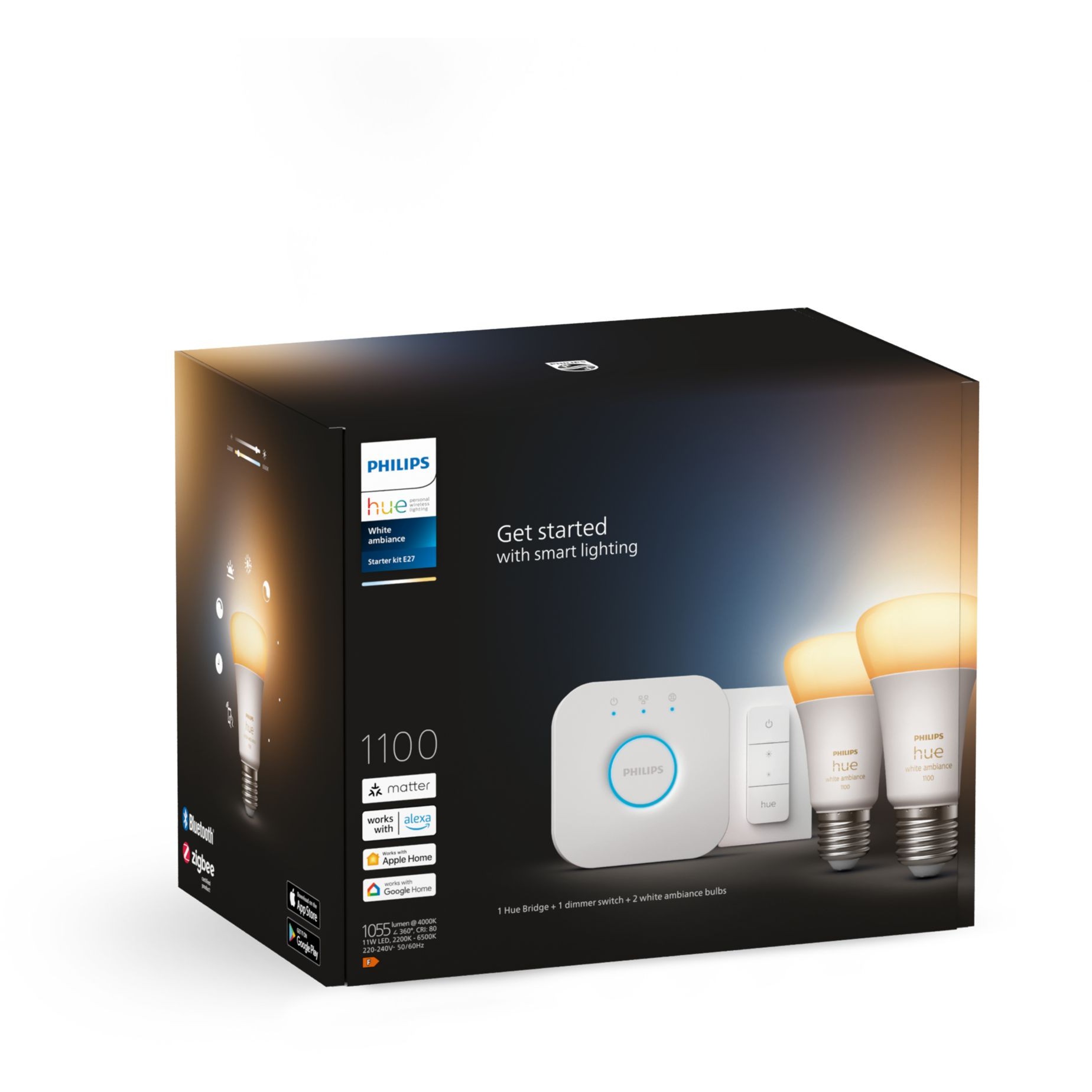 Llamba Philips Hue White Ambiance E27 / 8 W – Set 2copë - Figura 3