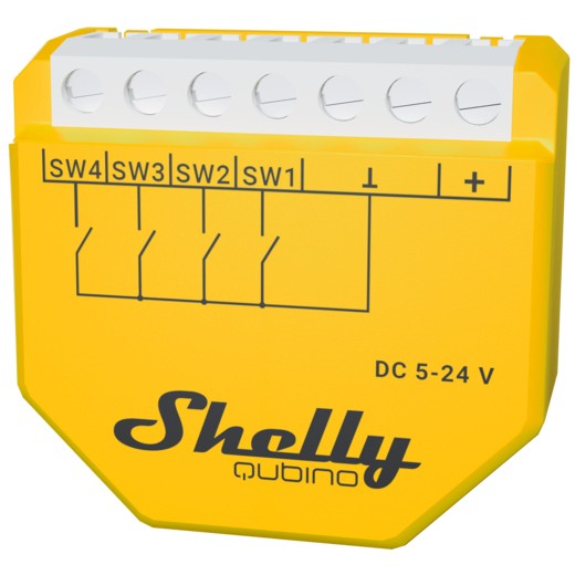Aksesorë për Rrjet Shelly Relais "Wave i4 DC" Szenenaktivierer Z-Wave - Figura 4