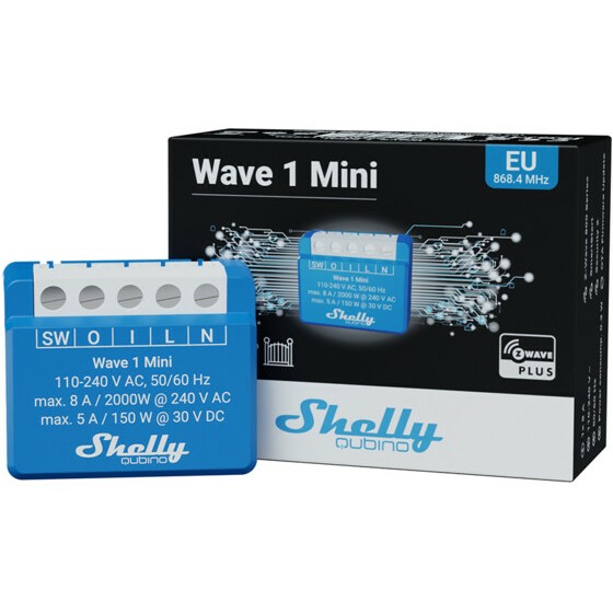 Aksesorë për Rrjet Shelly Relais "Wave 1 Mini" Z-Wave - Figura 2