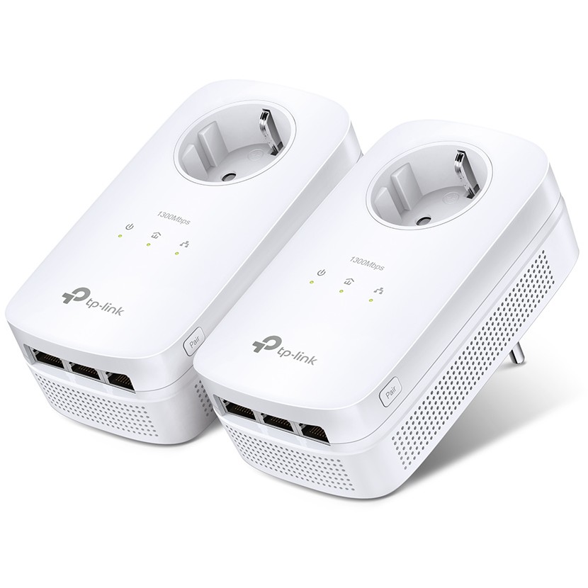 TP-Link TL-PA8030P KIT AV1300 Powerline AV2 1300Mbps 3-Port Gigabit Passthrough