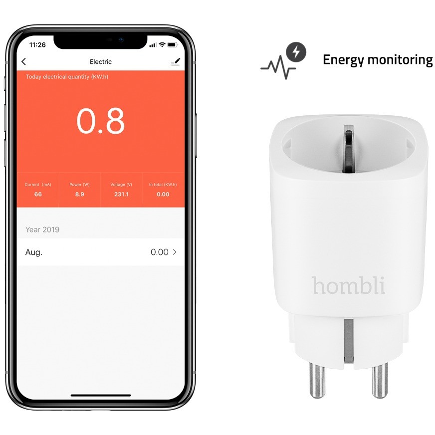 Hombli smarte Steckdose EU. weiß - Figura 4