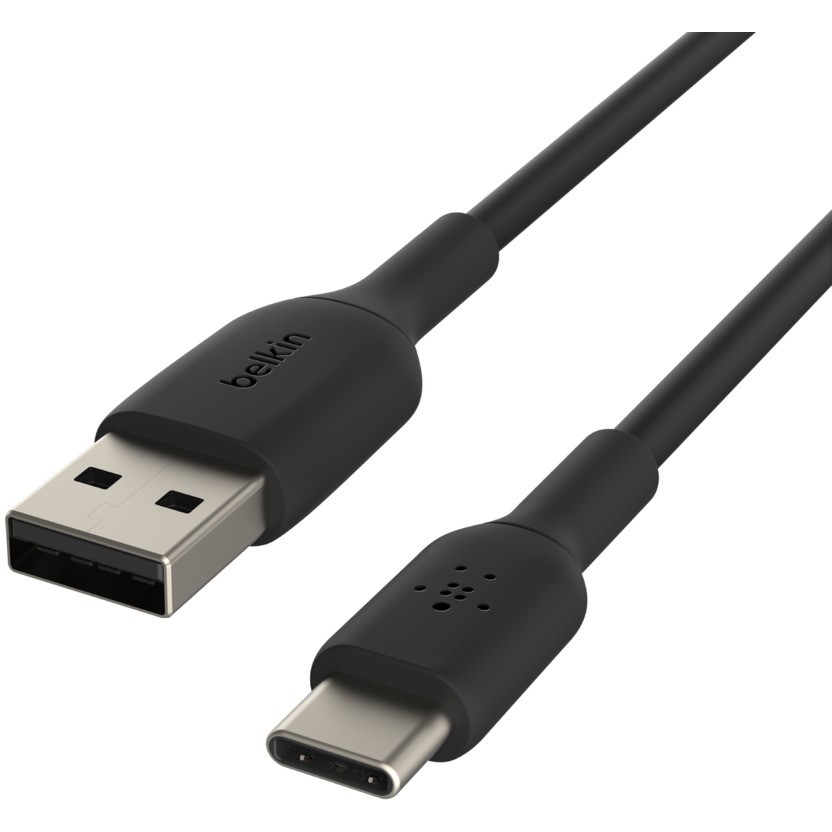 Aksesorë për telefon Belkin USB-C/USB-A Kabel PVC. 1m. zi