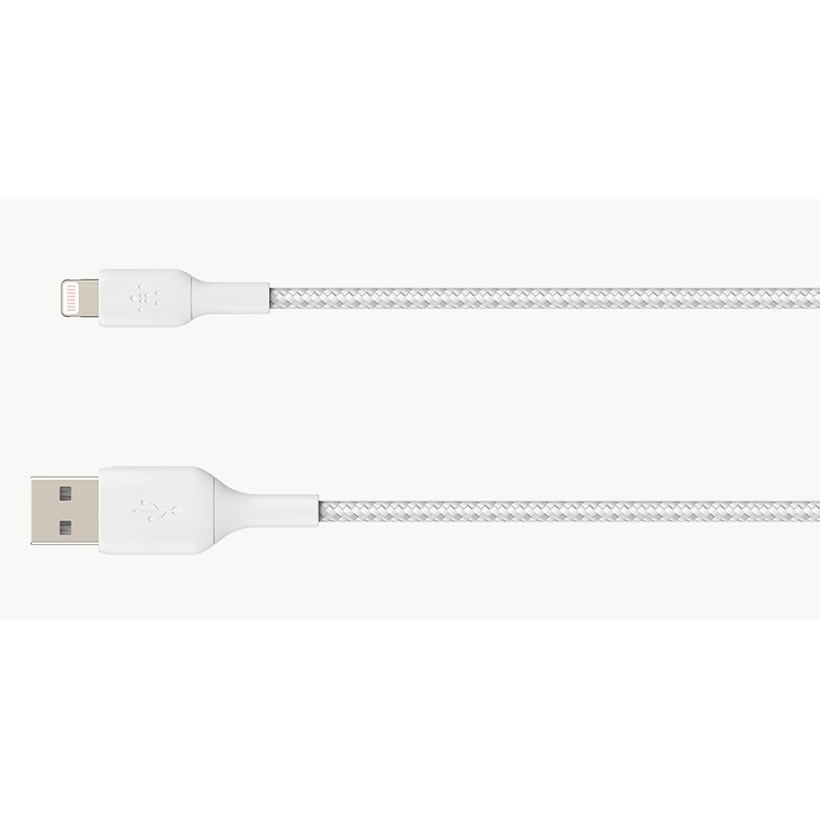 Aksesorë për telefon Belkin Lightning Lade/Sync Kabel ummantelt mfi 15cm i bardhë
