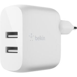 Aksesorë për telefon Belkin Dual USB-A Ladegerät. 24W. e bardhë