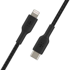 Aksesorë për telefon Belkin Lightning/USB-C Kabel ummantelt mfi 1m schwarz