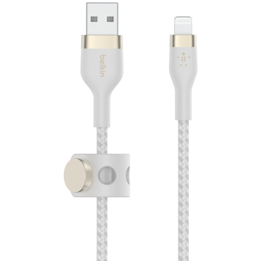 Aksesorë për telefon Belkin PRO Flex Lightning/USB-A Kabel. Apple zert.. 2m. i bardhë