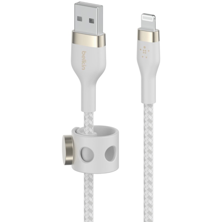 Aksesorë për telefon Belkin PRO Flex Lightning/USB-A Kabel. Apple zert.. 2m. i bardhë - Figura 2