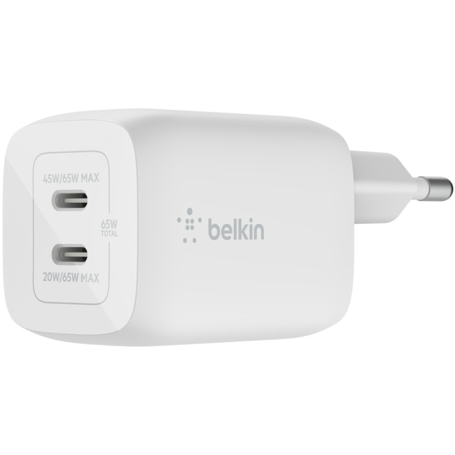 Adapter Belkin 65W Dual USB-C GaN Ladegerät me Power Deliver dhe PPS
