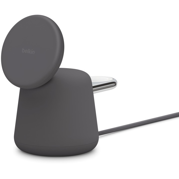 Telefon i mençur Belkin BOOST CHARGE PRO 2in1 Ladedock mit MagSafe. 15W. gri