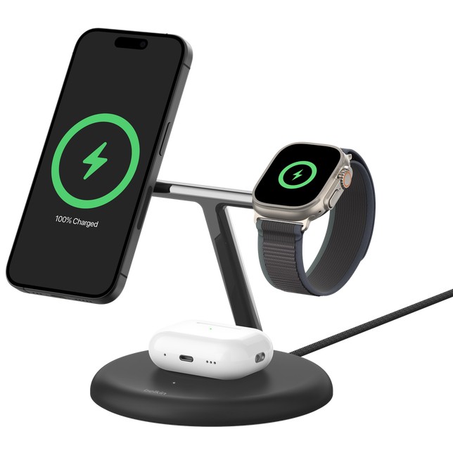 Adapter Belkin BoostCharge Pro 3-in-1-Ladestation mit Qi2. zi - Figura 4