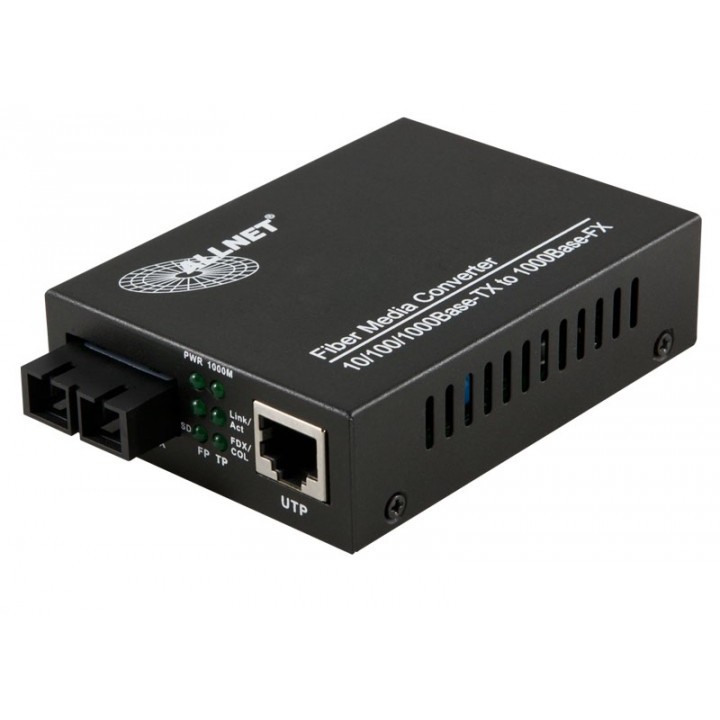 ALLNET ALL-MC105G-SC-SM Gigabit Media Converter – 10/100/1000 RJ45 to 1000BASE-LX SC Singlemode 10km Fiber