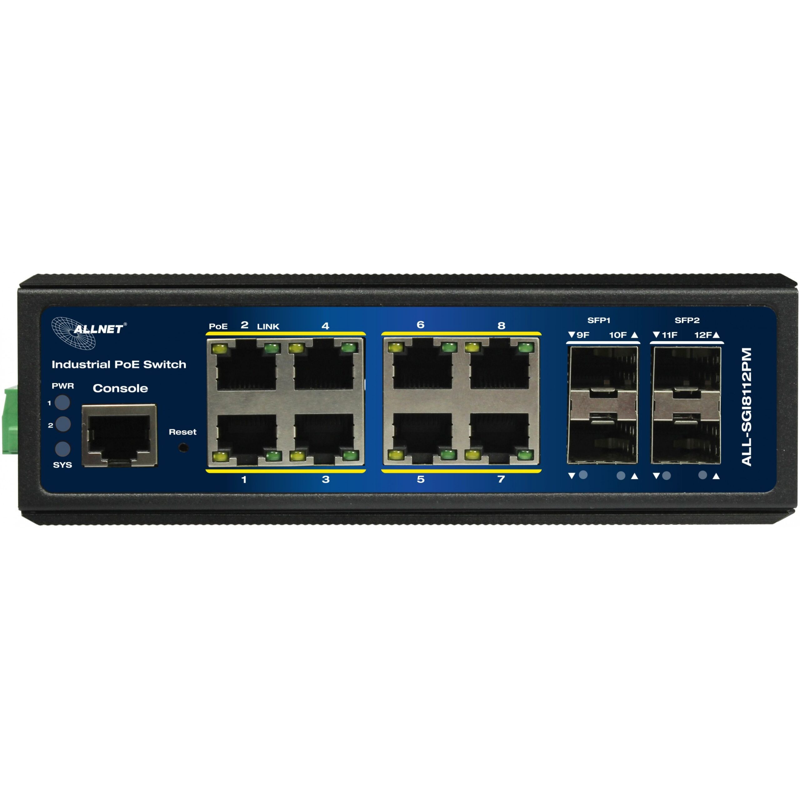 Switch ALLNET 8+4P ALL-SGI8112PMJ POE M industrial - Figura 3