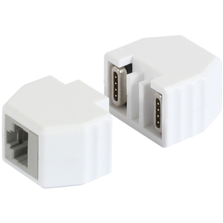 ALLNET CAT6A RJ45 Female-to-Female Coupler (1:1, 8-pin) – Magnetic Breakaway Safety Connector, Drop Jack Design, PoE Compatible, Supports up to 10 Gbps, 50-Pack Bulk - Figura 3