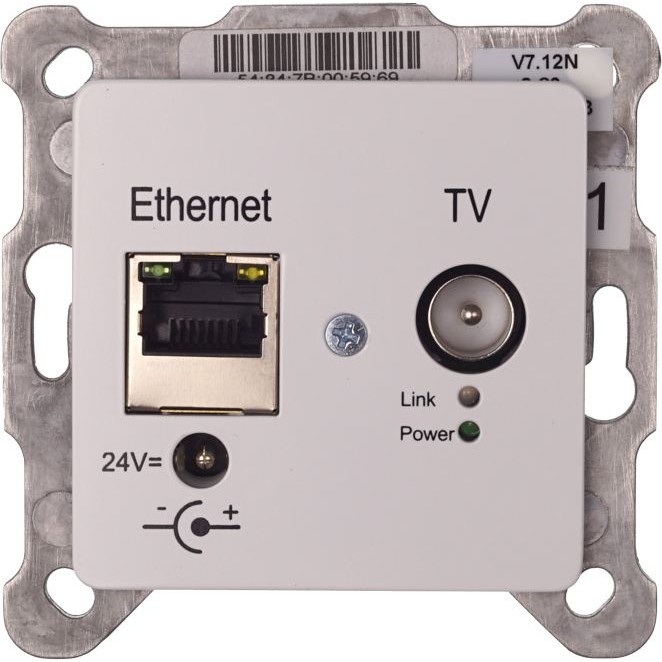Aksesorë për Rrjet ALLNET NET Z Punkt-zu-Punkt Coax 8 Port Master Chassis/Verstärker EOC 100 zbh. EOC G.hn Unterputzdose/Durchgangsdose ALL-GHN108S-100-UP-Dose