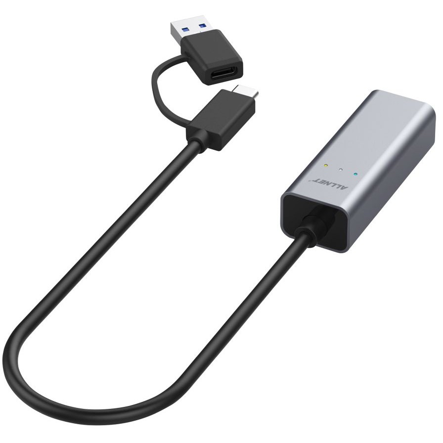 HUB ALLNET USB 3.0 Typ-C&A Ethernet Adapter 2.5 Multi-Gigabit LAN ALL-NC-2.5G-USBC/A *ALLTRAVEL* - Figura 3