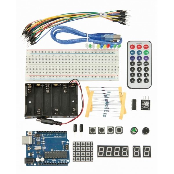 ALLNET 4duino Starter Kit Light UNO R3 Arduino Compatible Breadboard Sensors LEDs IoT Kit