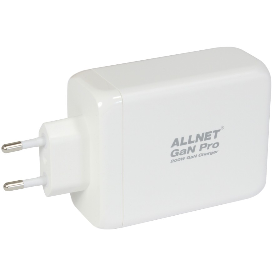 Adapter ALLNET NET Z Ersatznetzteil QC USB-C PD GaN Netzteil Power Supply 200Watt 1x USB Typ-A QC 3x USB Typ-C **EU PLUG** - Figura 3