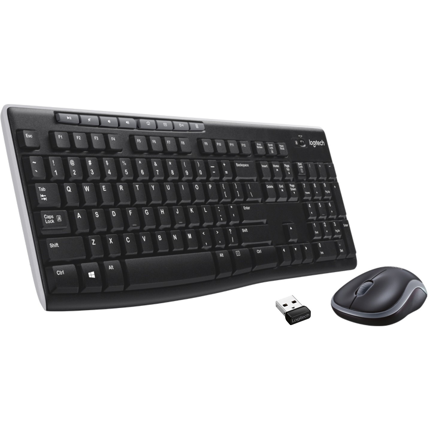 Set Logitech Combo MK270 / Wireless / Tastierë dhe Maus / QWERTY US-Layout / I zi