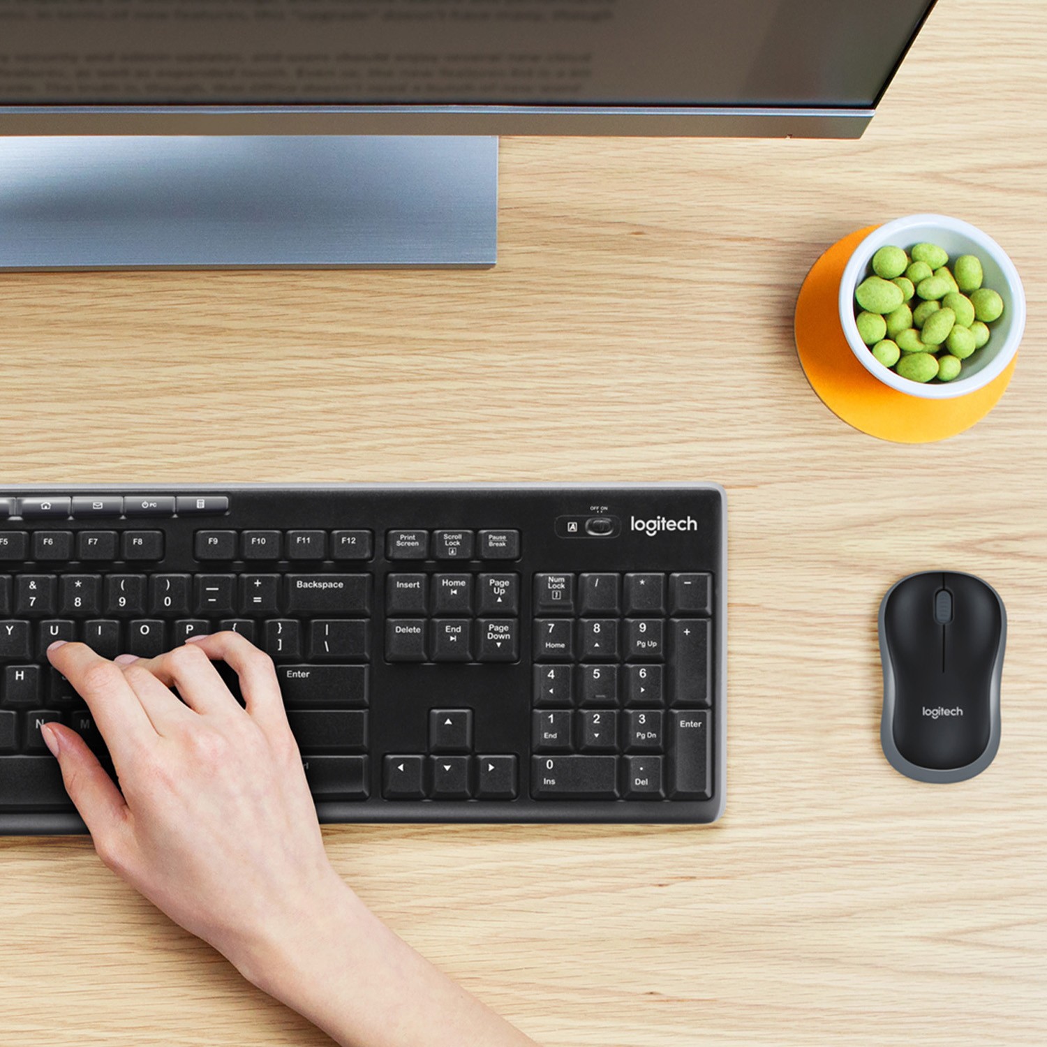 Set Logitech Combo MK270 / Wireless / Tastierë dhe Maus / QWERTY US-Layout / I zi - Figura 2