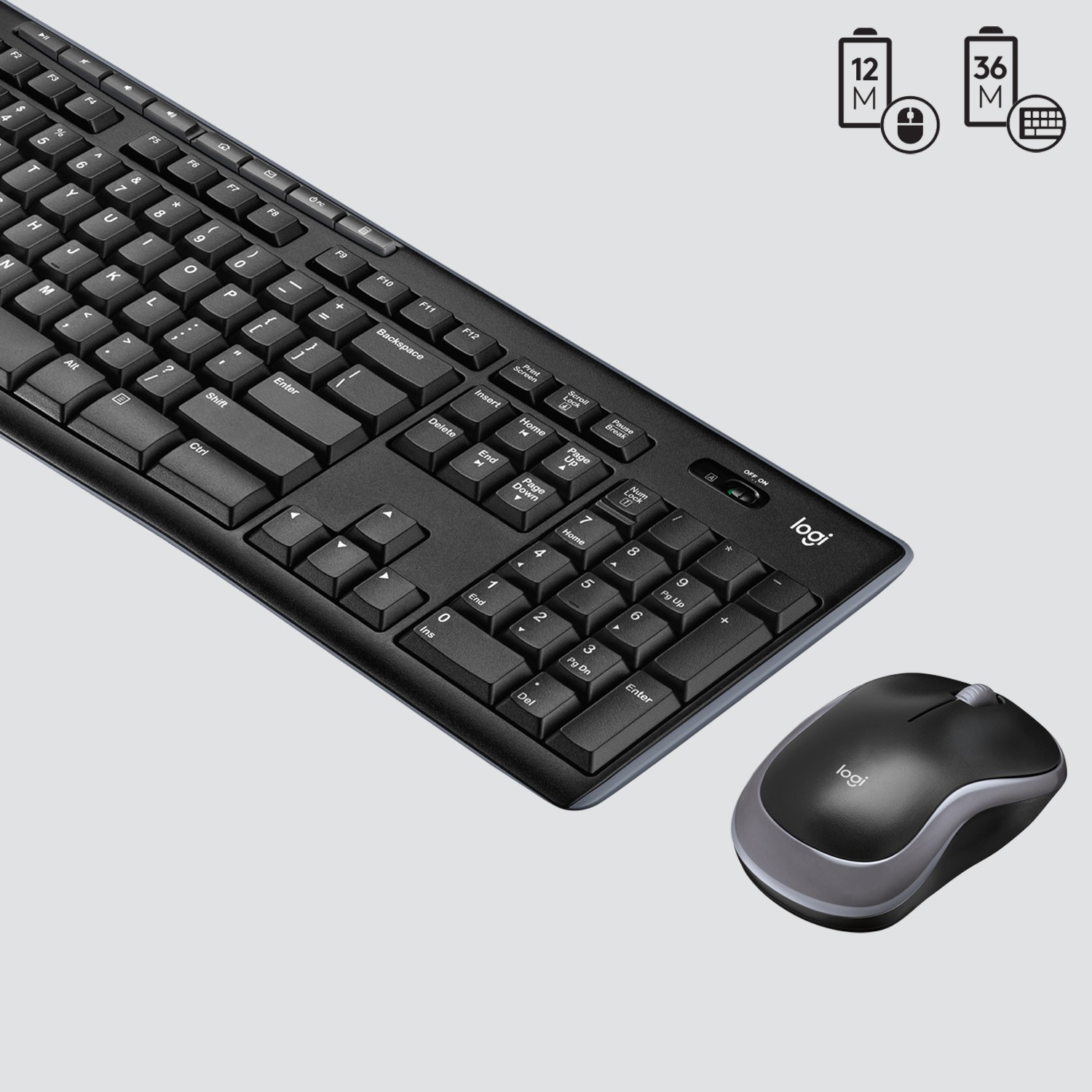 Set Logitech Combo MK270 / Wireless / Tastierë dhe Maus / QWERTY US-Layout / I zi - Figura 5
