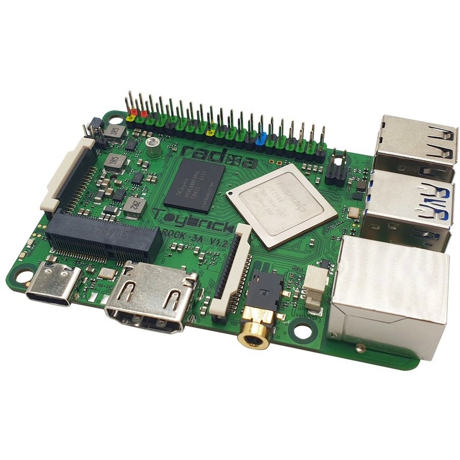 ALLNET Radxa ROCK 3A RK3568 Single Board Computer – 2GB RAM Cortex-A55 2GHz Mali-G52 4K HDMI IoT SBC