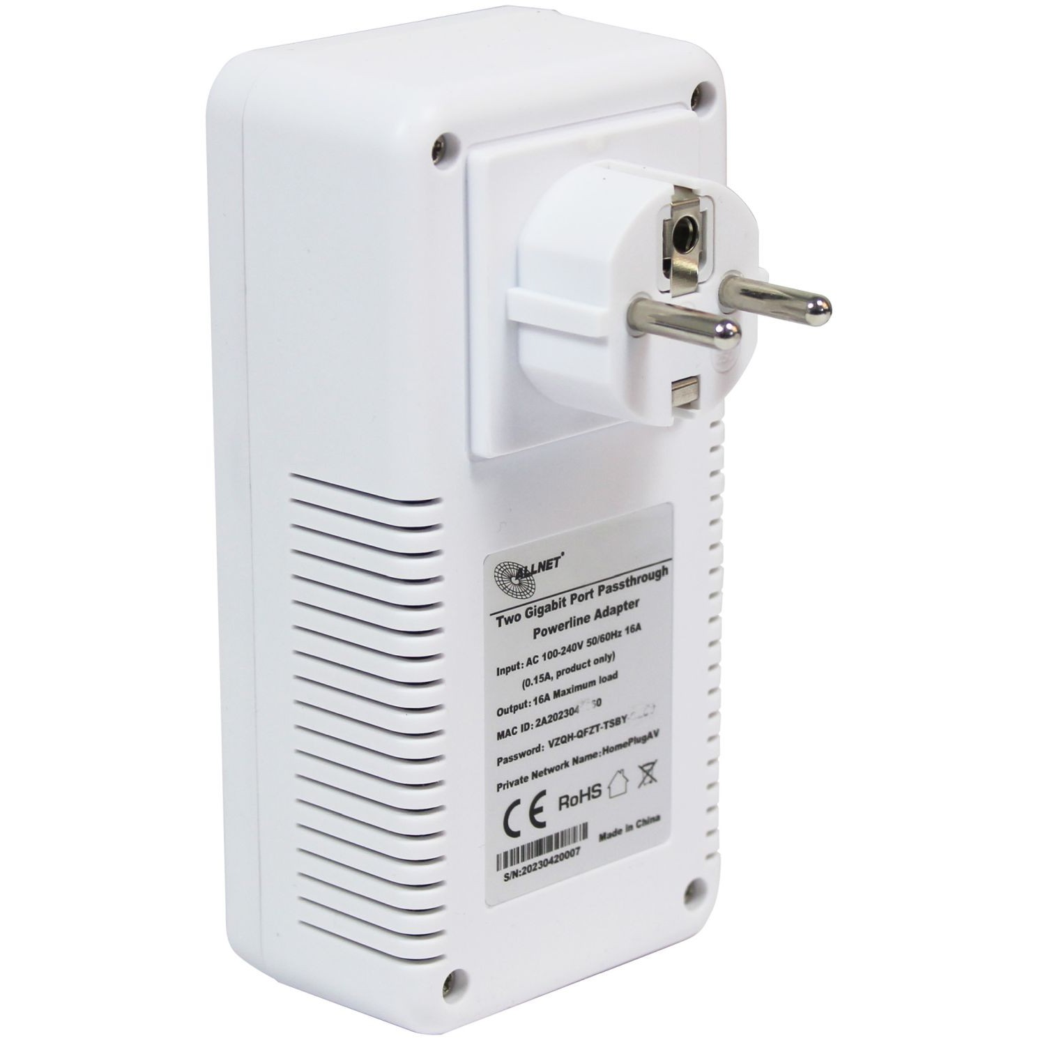 ALLNET Powerline 1200Mbps 2-Pack Kit – HomePlug AV2 RJ45 Passthrough SmartLink Adapter Set - Figura 2