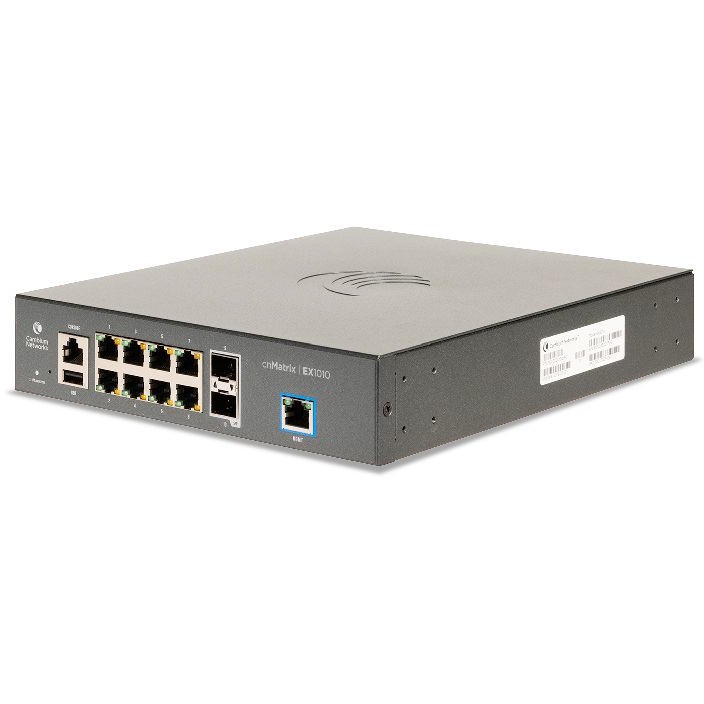 Cambium cnMatrix EX1010-M 8+2 Port Managed Switch – Gigabit L2 Enterprise Switch 20Gbps Fanless