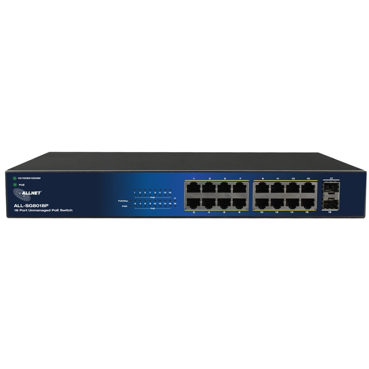 Switch ALLNET 16+2P ALL-SG8018P POE - Figura 3
