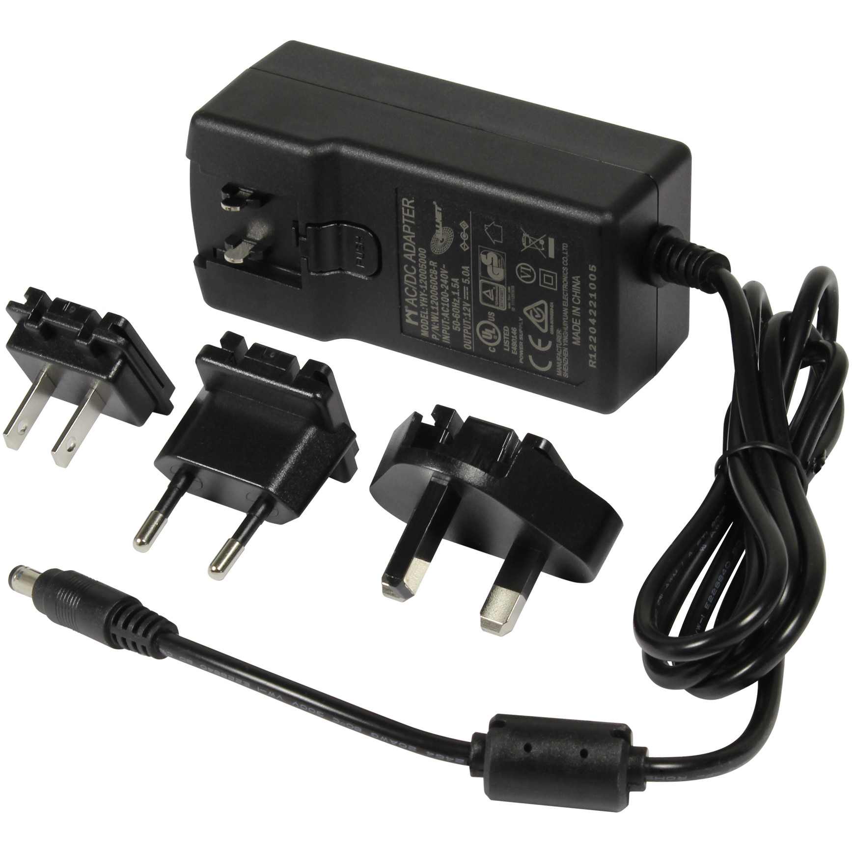 ALLNET 12V 5A Replacement Power Supply – EU/US/UK Plug Adapter for Network & IT Devices