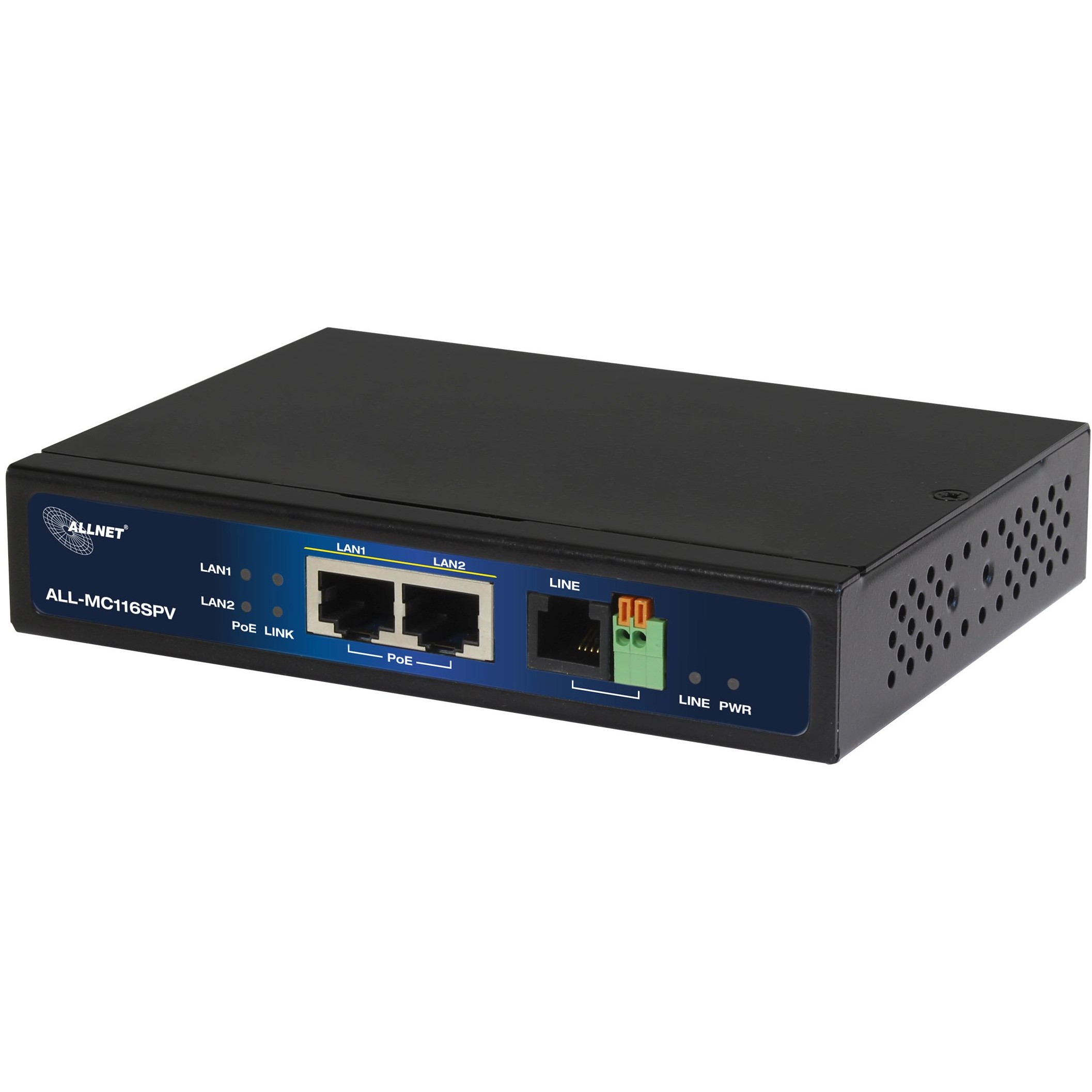 ALLNET ALL-MC116SPV-VDSL2 VDSL2 Vectoring Bridge Modem – 2x PoE IEEE 802.3at Unmanaged ISP Solution