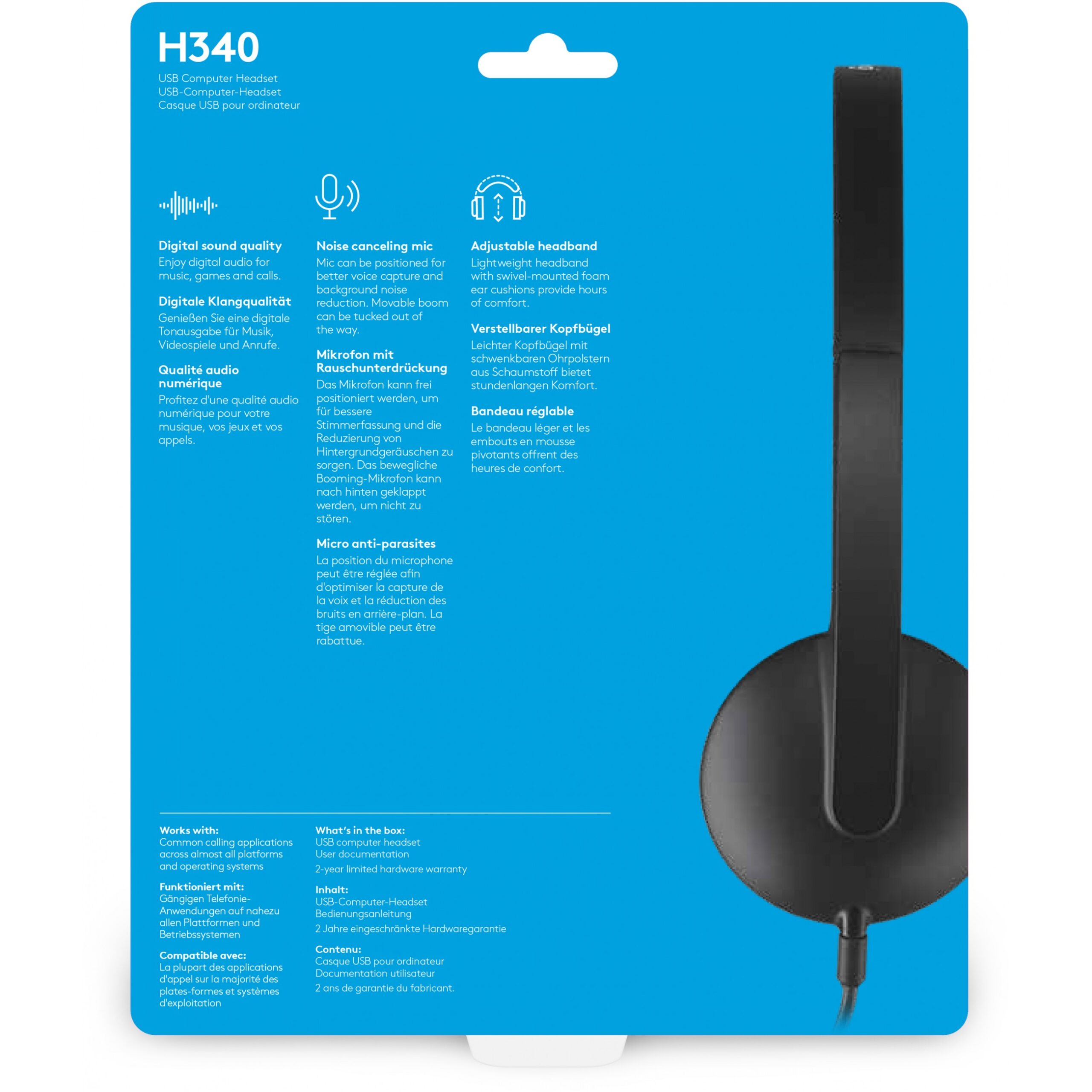 Kufje me kabllo Logitech H340. USB - Figura 3