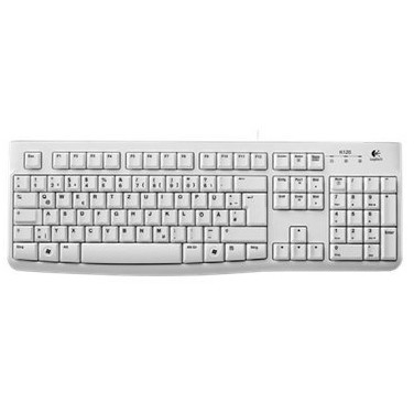 Tastierë Pa kabllo Logitech K120 oem USB e bardhë QWERTZ DE