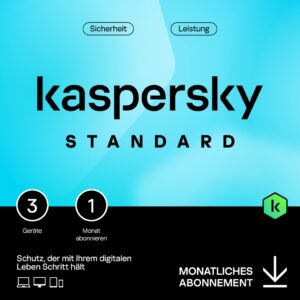 Software për Siguri Kaspersky Standard - 3 Device. 1 Month - Subscription (ABO) - ESD-DownloadESD