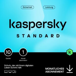 Software për Siguri Kaspersky Standard - 10 Device. 1 Month - Subscription (ABO) - ESD-DownloadESD