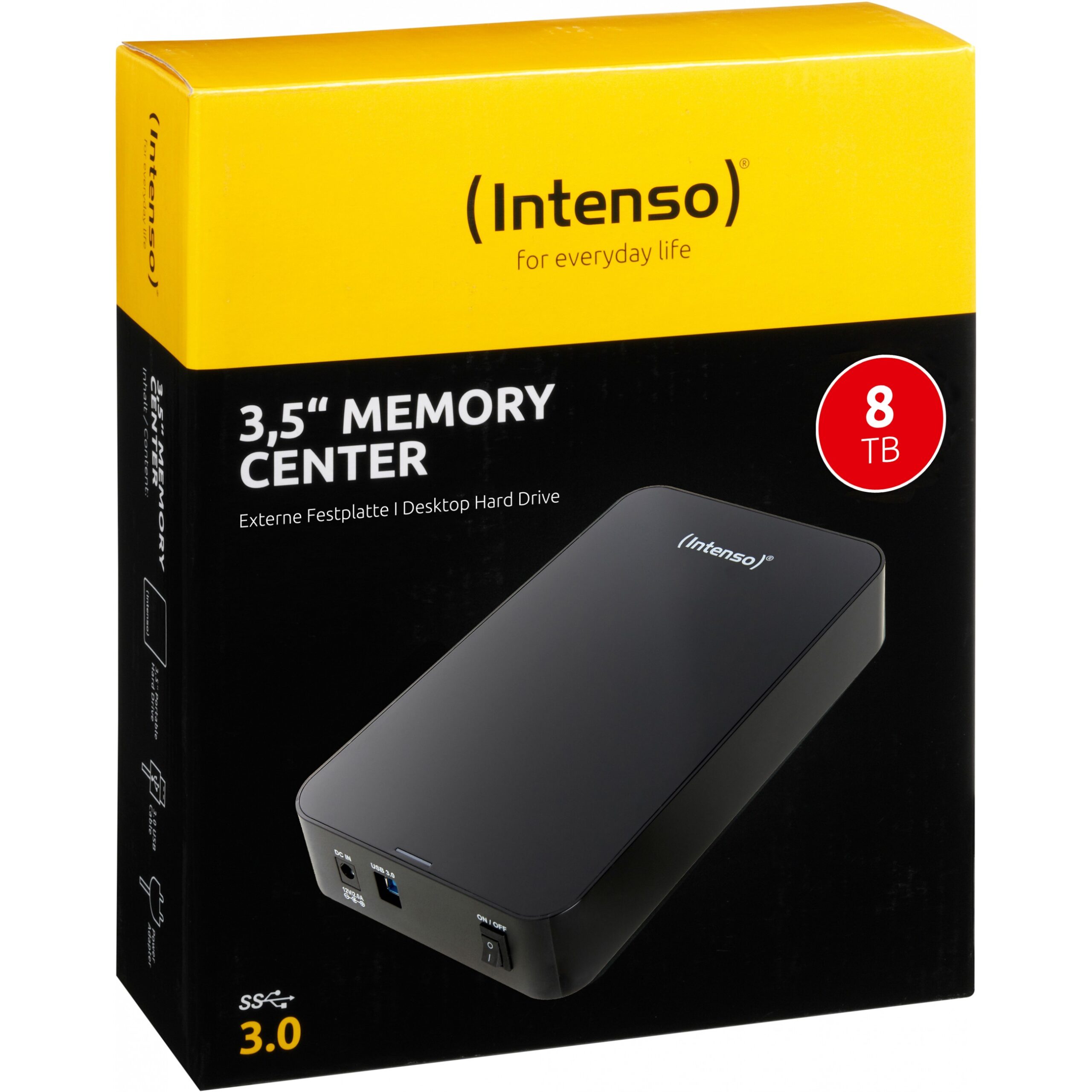 HDD e Jashtme 3.5 8TB Intenso Memory Center USB 3.0 black - Figura 2