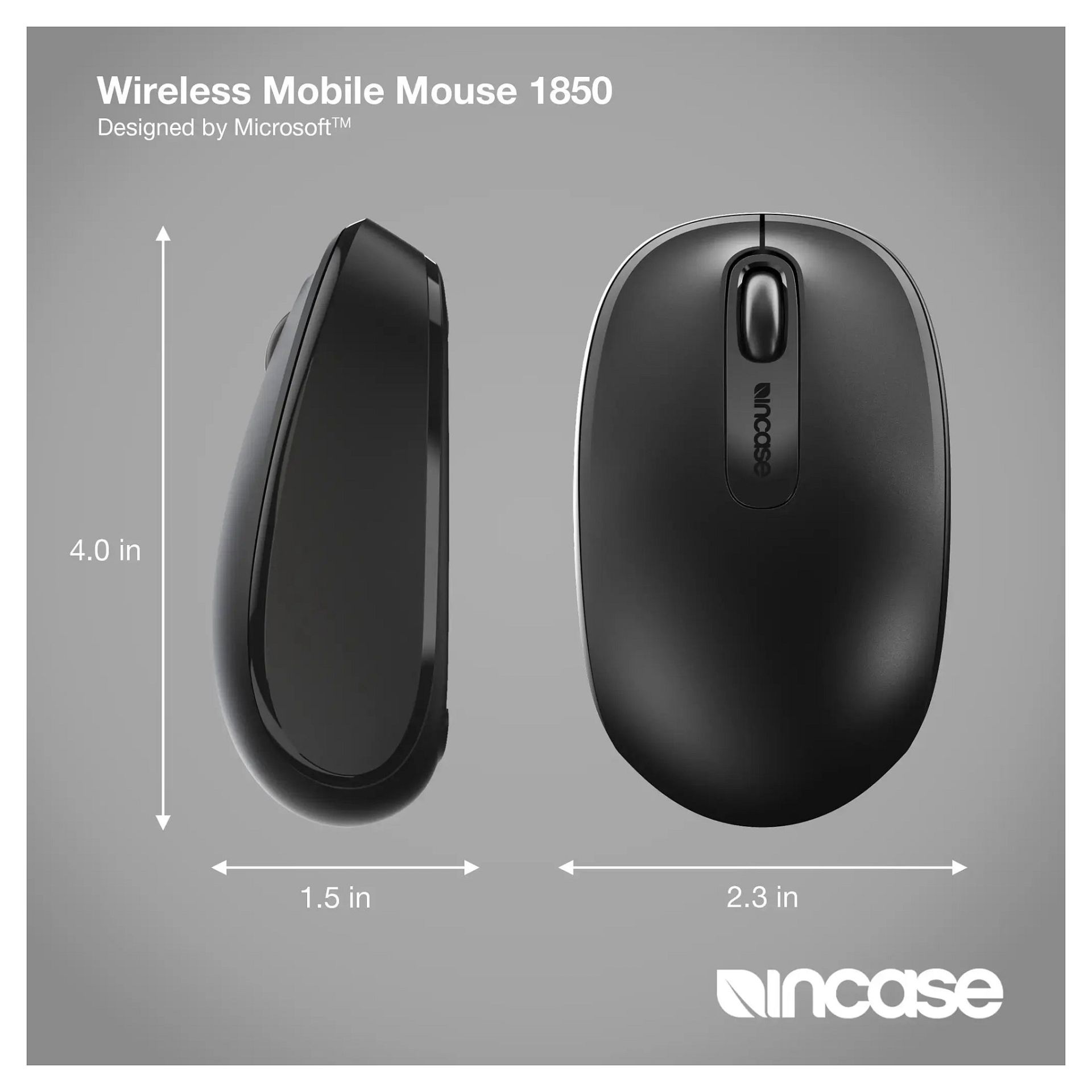 Maus pa kabllo Incase Designed by Microsoft 1850 - Zezë - Figura 3