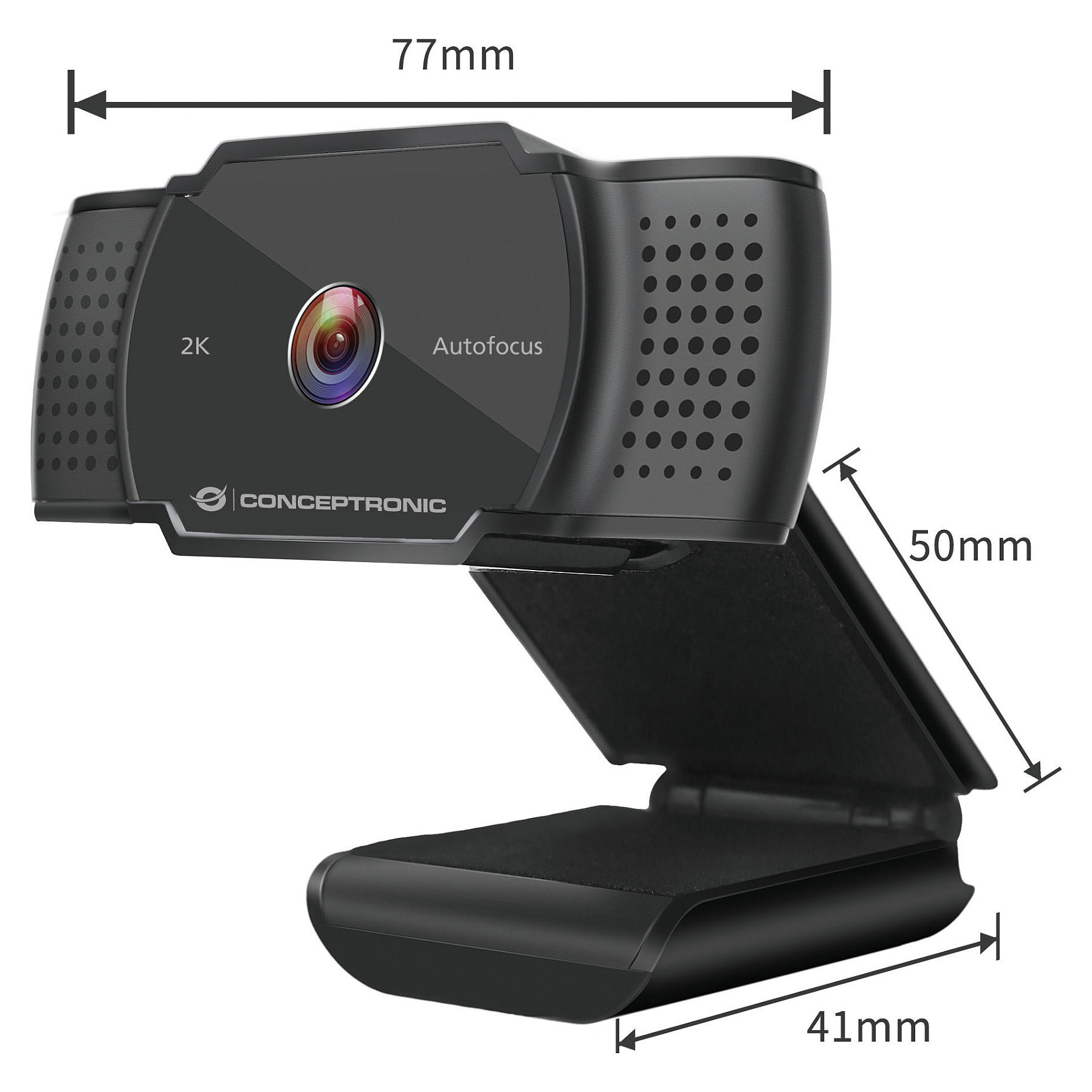 Webcam Conceptronic AMDIS02B / USB-A 2.0 / 2K Super HD - Zezë - Figura 2