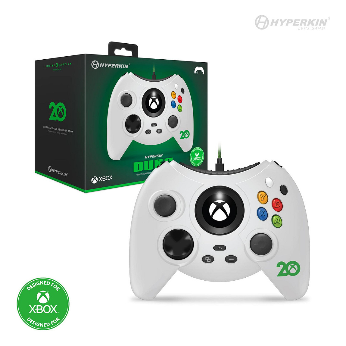 Kontroller për Xbox Hyperkin Duke Wired – Bardhë - Figura 2